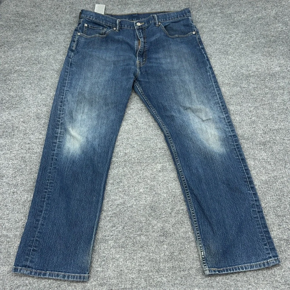 Levi's 505 Jeans Mens 38x30 (FITS 36) Blue Denim Original Straight Fit Stretch
